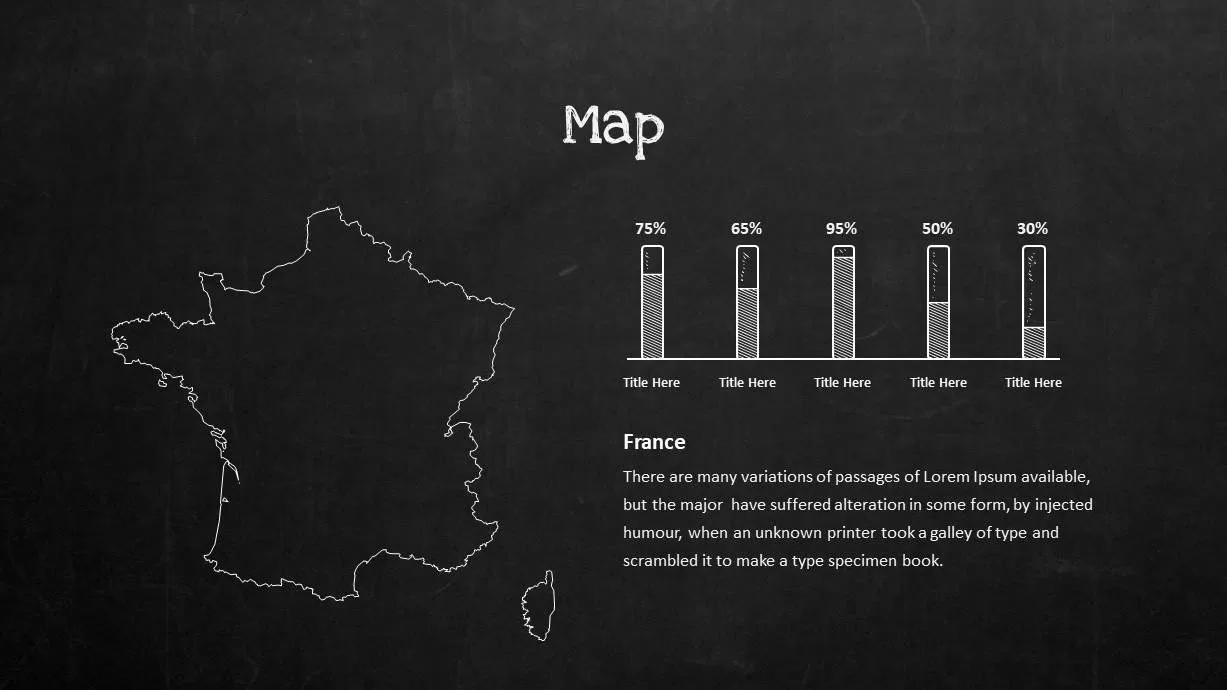 Blackboard Company Profile France Map PowerPoint Template