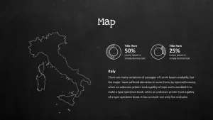 Blackboard Company Profile Italy Map PowerPoint Template