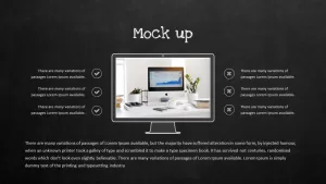 Blackboard Company Profile Computer Mockup PowerPoint Template