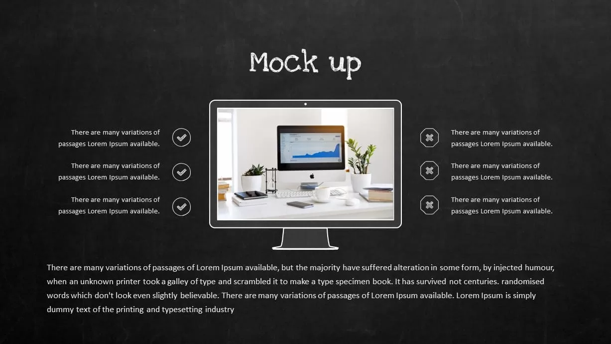 Blackboard Company Profile Computer Mockup PowerPoint Template