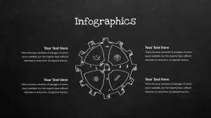 Blackboard Company Profile Infographic Circular Process PowerPoint Template