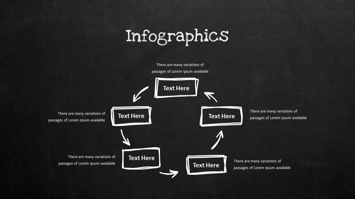 Blackboard Company Profile Infographic Process Flow PowerPoint Template