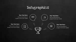 Blackboard Company Profile Infographic Success PowerPoint Template