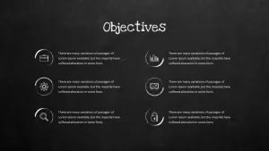 Blackboard Company Profile Objectives PowerPoint Template