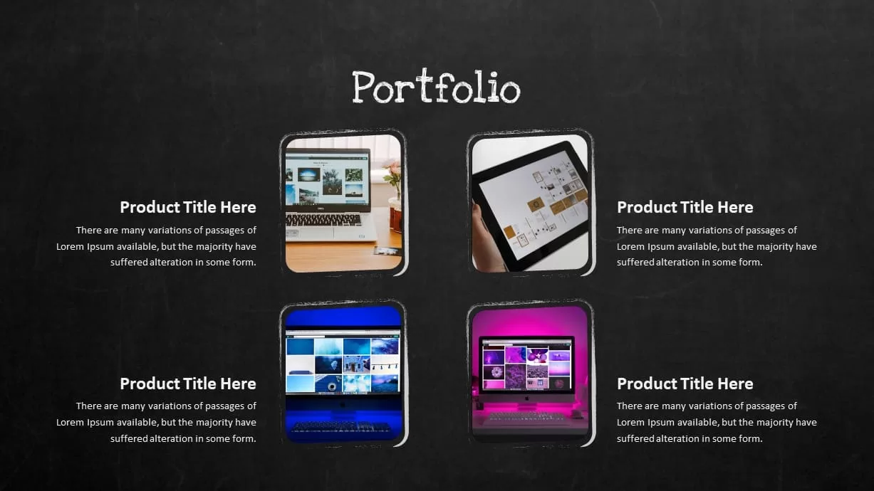 Blackboard Company Profile Portfolio PowerPoint Template