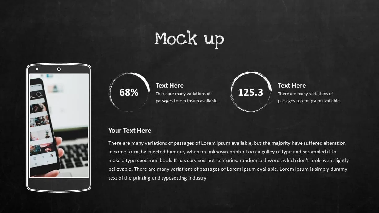 Blackboard Company Profile Smartphone Mockup PowerPoint Template