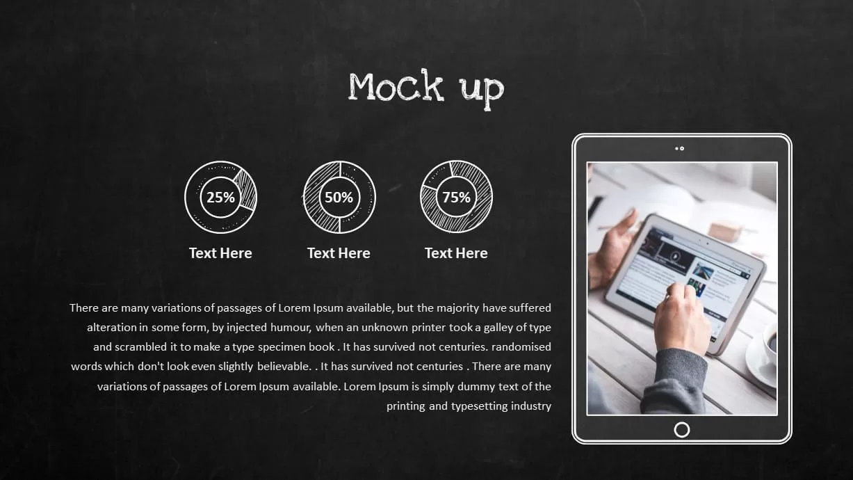 Blackboard Company Profile Tab Mockup PowerPoint Template