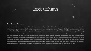 Blackboard Company Profile Text Column PowerPoint Template