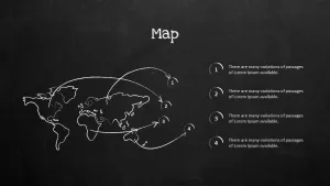 Blackboard Company Profile World Map PowerPoint Template