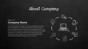 Blackboard PowerPoint Template About Company