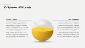 3D Spheres Fill Levels Diagrams PowerPoint Template