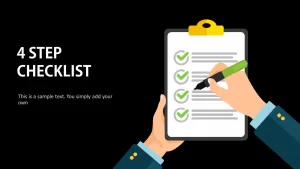 4-Step Checklist PowerPoint Template