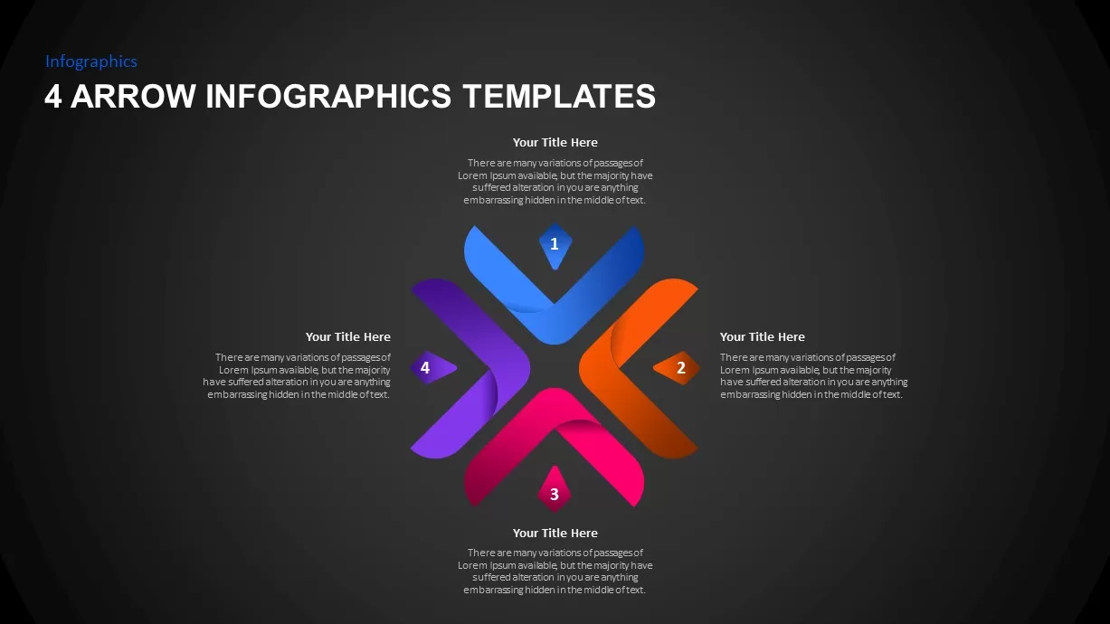 4 arrow PowerPoint template