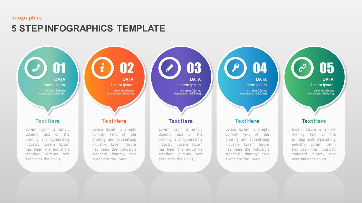 5 Step Infographic Template For PowerPoint Slidebazaar