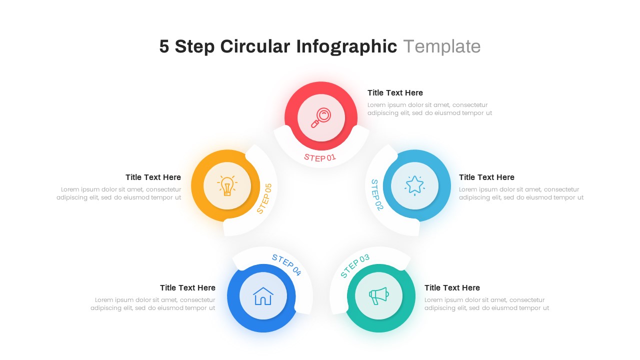 5 Step Infographic Powerpoint Template Slidebazaar 0824