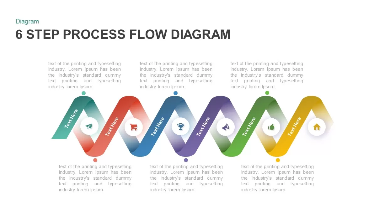 6 Step Process Flow Diagram Template