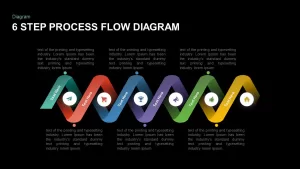 6 step Process flow diagram PowerPoint template