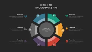 6 step circular process powerpoint template