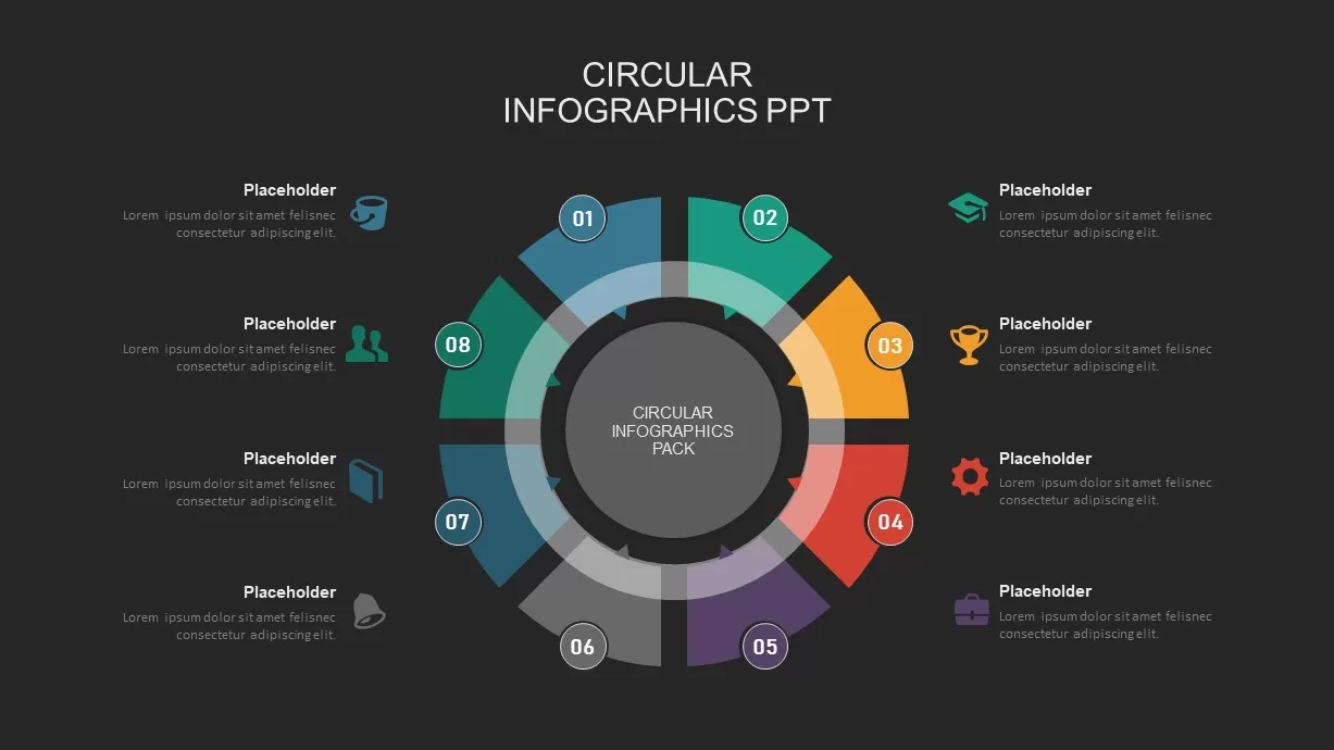 8 step circular process powerpoint template