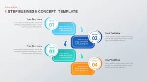 4 Step Business Concept Diagram for PowerPoint