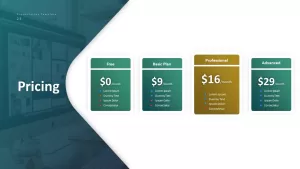 Corporate Business PowerPoint Presentation Pricing Table Template