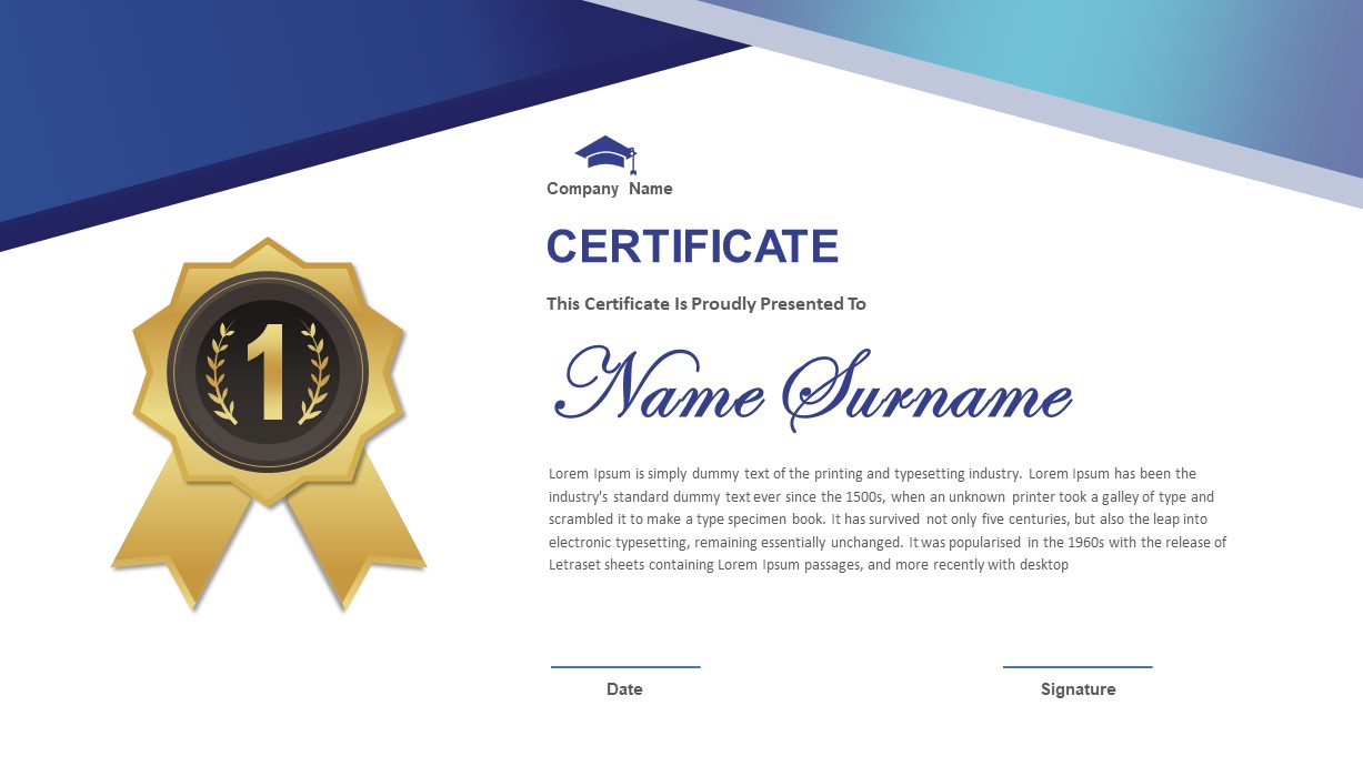 Certificate Template Powerpoint Free Download