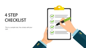 4-Step Checklist PowerPoint Template