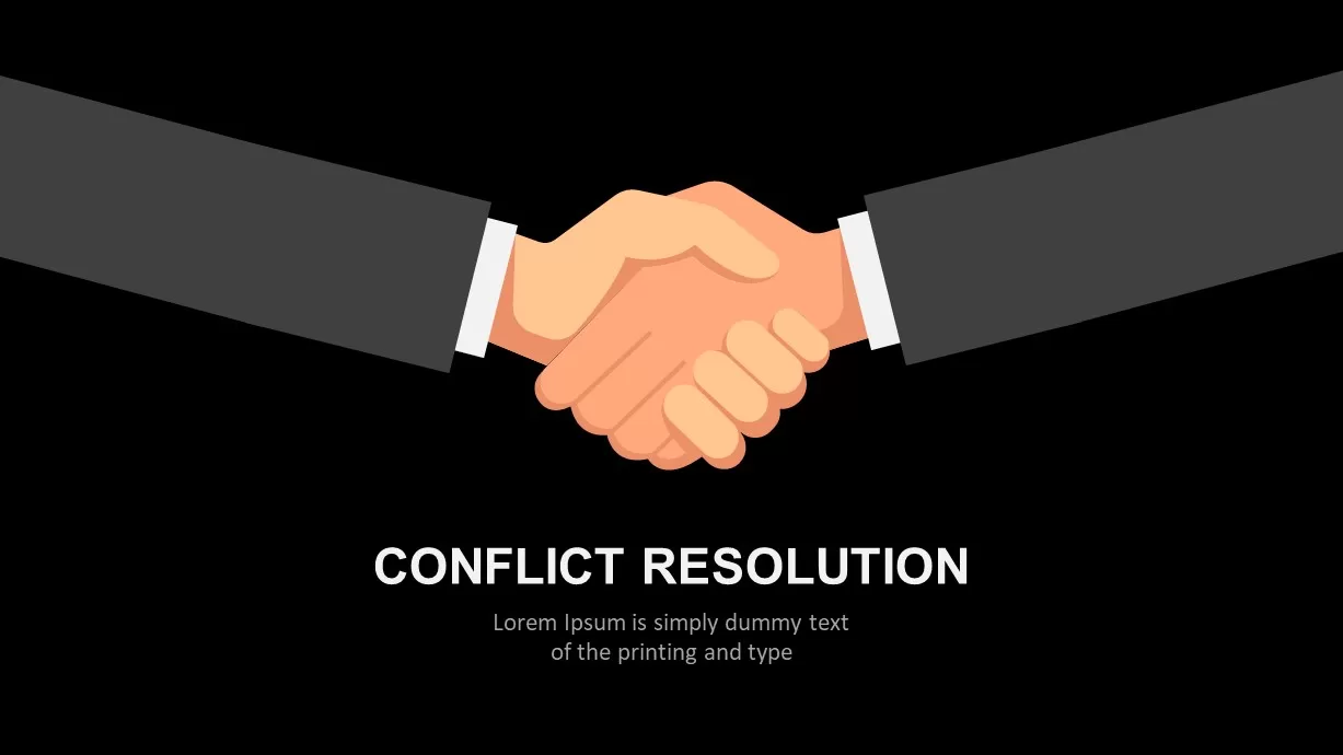 Conflict Resolution PowerPoint Diagram