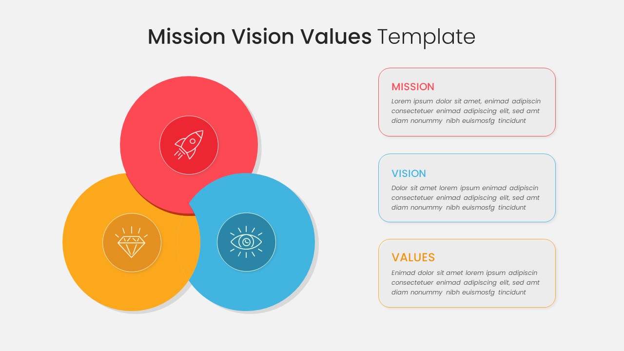 Mission Vision Values Template for PowerPoint
