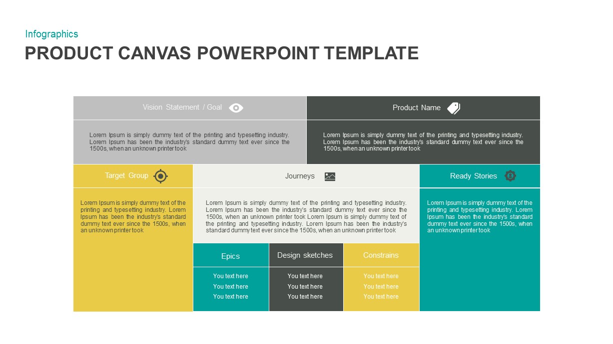 Product Canvas PowerPoint Template Slidebazaar Product Canvas PowerPoint Template Slidebazaar