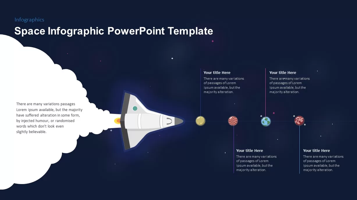 Space Rocket Timeline PowerPoint Template