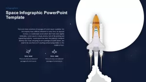 Space Infographic Rocket Launch PowerPoint Template