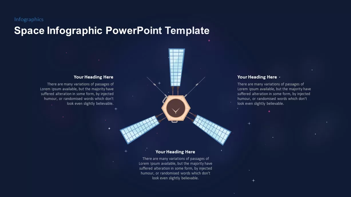 Space Infographic Satellite PowerPoint Template