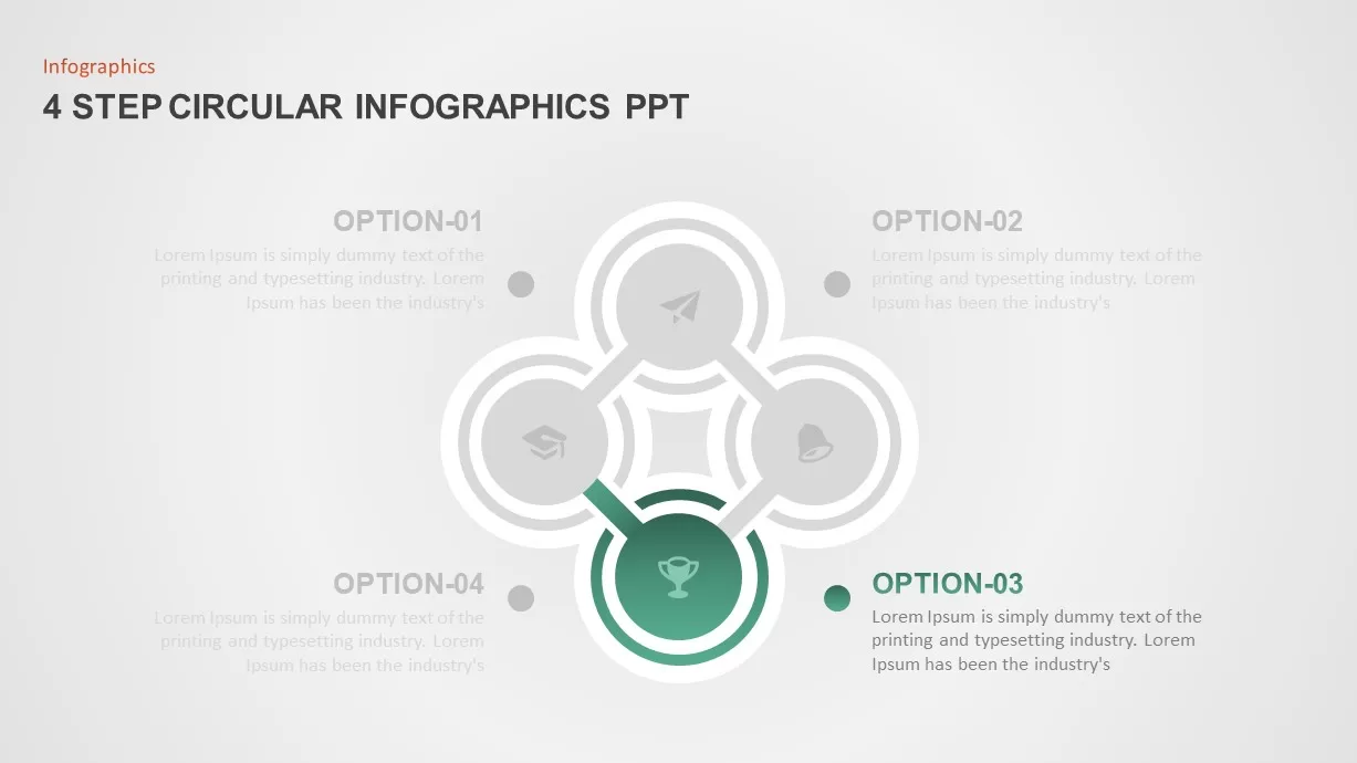 4 Step Circular PowerPoint Diagram