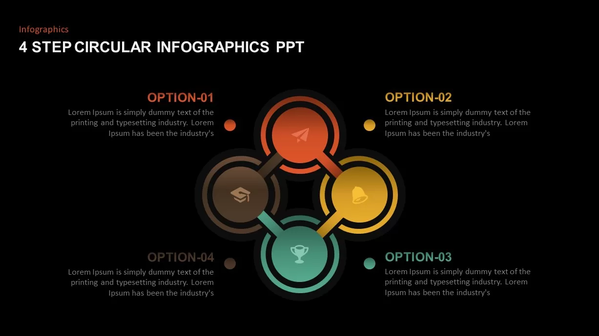 4 Step Circular Process PowerPoint Template