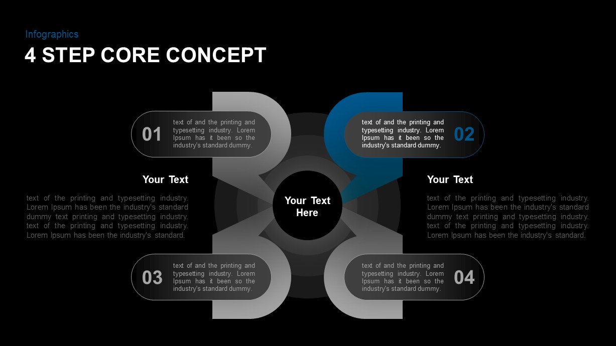 4 Steps Core Concept Ppt Diagram Slidemodel Riset 2315