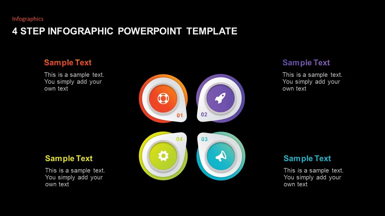 4 Step Infographic Template for PowerPoint