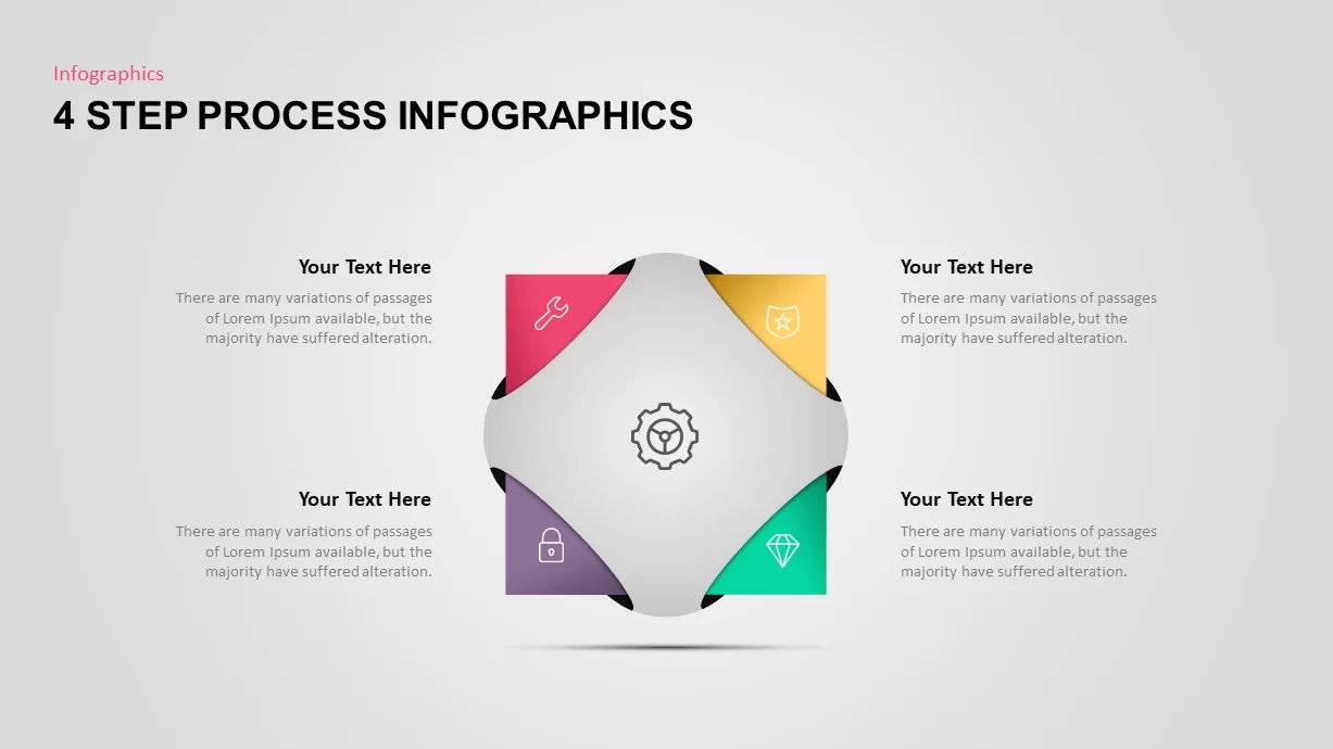 4 Step Process Infographic Template