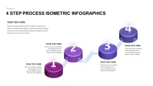 4 Step Process Isometric Infographic Template