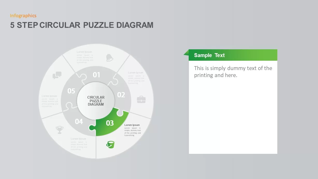 5 Step Circular Puzzle Diagram