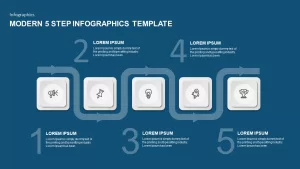 5 step powerpoint template for timeline presentation