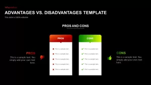 Advantages Disadvantages PowerPoint Diagram