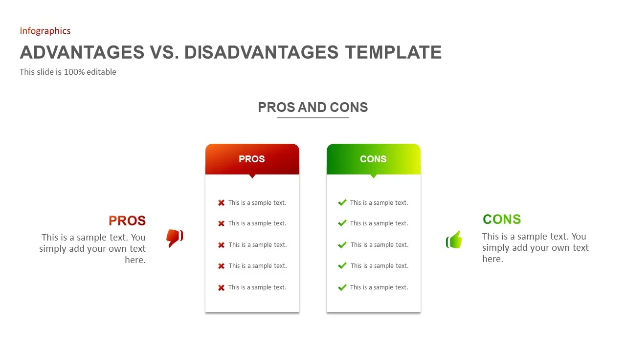 Advantages disadvantages PowerPoint template