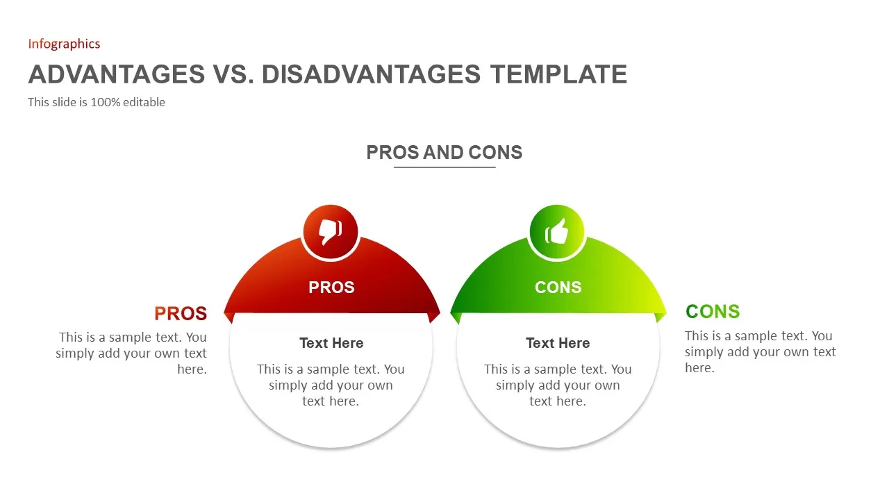 Advantages disadvantages ppt template