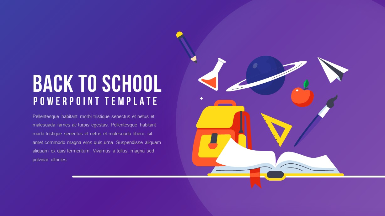 Free Back to School PowerPoint Template  Slidebazaar In Back To School Powerpoint Template