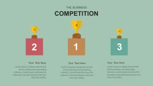 Business Podium & Trophies Template for PowerPoint