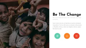 Charity PowerPoint Template Be the change