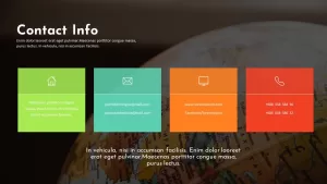 Charity PowerPoint Template Contact Info