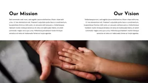 Charity PowerPoint Presentation Template mission and vision