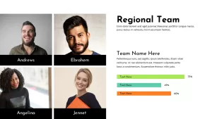 Charity PowerPoint Presentation Template regional team